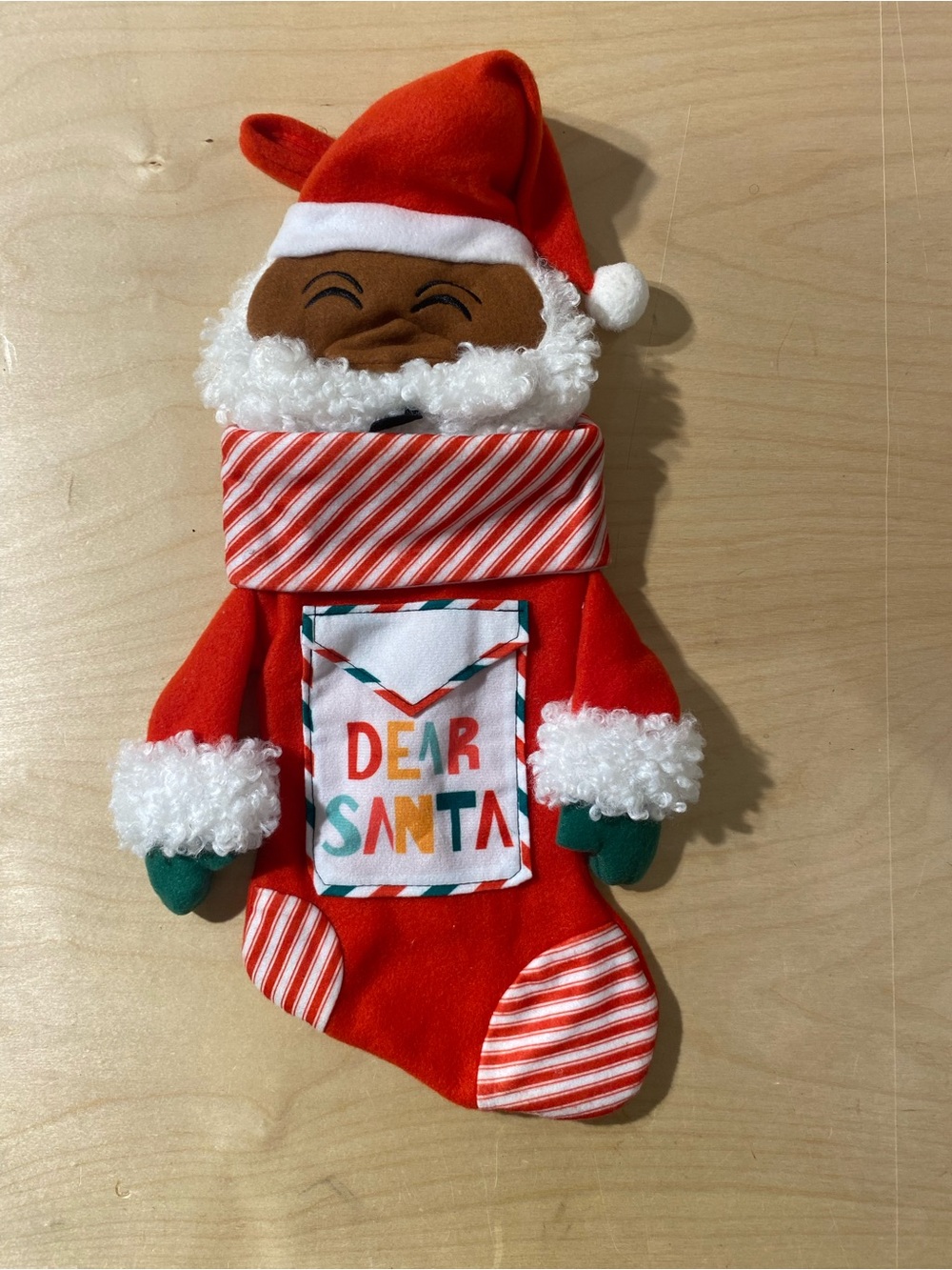 Black Paper Party Holiday 'Dear Santa' Red Plush Stocking (BR)